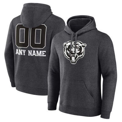 Толстовка Chicago Bears Charcoal Personalized Name & Number Monochrome