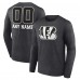 Cincinnati Bengals Charcoal Personalized Name & Number Monochrome Long Sleeve T-Shirt