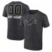 Футболка Detroit Lions Charcoal Personalized Name & Number Monochrome