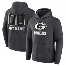 Толстовка Green Bay Packers Charcoal Personalized Name & Number Monochrome