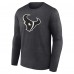 Футболка с длинным рукавом Houston Texans Charcoal Personalized Name & Number Monochrome