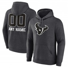 Толстовка Houston Texans Charcoal Personalized Name & Number Monochrome