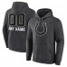 Indianapolis Colts Charcoal Personalized Name & Number Monochrome Pullover Hoodie