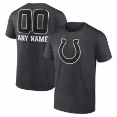 Indianapolis Colts Charcoal Personalized Name & Number Monochrome T-Shirt Indianapolis Colts Charcoal Personalized Name & Number Monochrome T-Shirt