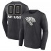 Jacksonville Jaguars Charcoal Personalized Name & Number Monochrome Long Sleeve T-Shirt Jacksonville Jaguars Charcoal Personalized Name & Number Monochrome Long Sleeve T-Shirt