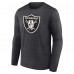 Las Vegas Raiders Charcoal Personalized Name & Number Monochrome Long Sleeve T-Shirt