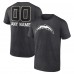 Los Angeles Chargers Charcoal Personalized Name & Number Monochrome T-Shirt
