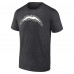 Los Angeles Chargers Charcoal Personalized Name & Number Monochrome T-Shirt