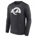Los Angeles Rams Personalized Name & Number Monochrome Long Sleeve T-Shirt - Charcoal