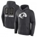 Los Angeles Rams Charcoal Personalized Name & Number Monochrome Pullover Hoodie