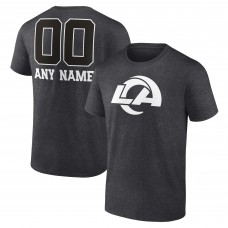 Los Angeles Rams Personalized Name & Number Monochrome T-Shirt - Charcoal Los Angeles Rams Personalized Name & Number Monochrome T-Shirt - Charcoal