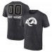 Los Angeles Rams Personalized Name & Number Monochrome T-Shirt - Charcoal