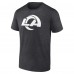 Los Angeles Rams Personalized Name & Number Monochrome T-Shirt - Charcoal