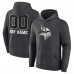 Minnesota Vikings Charcoal Personalized Name & Number Monochrome Pullover Hoodie