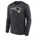 New England Patriots Charcoal Personalized Name & Number Monochrome Long Sleeve T-Shirt