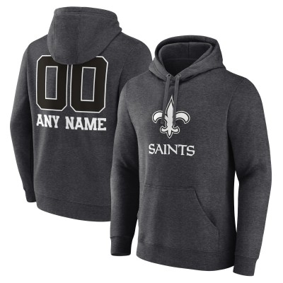 Именная толстовка New Orleans Saints Charcoal Monochrome