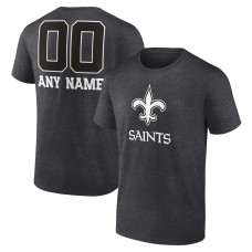 Именная футболка New Orleans Saints Charcoal Monochrome