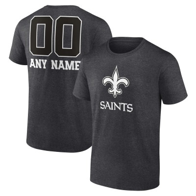 Именная футболка New Orleans Saints Charcoal Monochrome