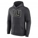 New York Giants Charcoal Personalized Name & Number Monochrome Pullover Hoodie