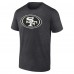 San Francisco 49ers Charcoal Personalized Name & Number Monochrome T-Shirt