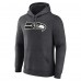 Seattle Seahawks Charcoal Personalized Name & Number Monochrome Pullover Hoodie