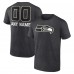 Seattle Seahawks Charcoal Personalized Name & Number Monochrome T-Shirt