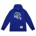 Seattle Seahawks Mitchell & Ness College Navy Helmet Logo Vintage Pullover Hoodie