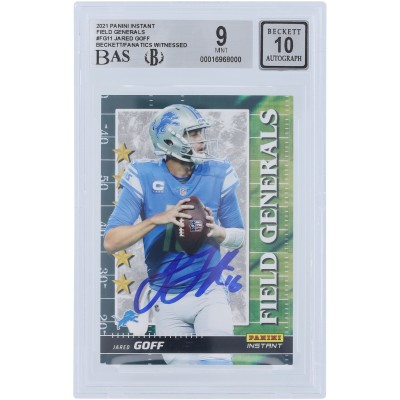 Jared Goff Detroit Lions Autographed 2021 Panini Instant Field Generals #FG11 #/2088 Beckett Fanatics Witnessed Authenticated 9/10 Card
