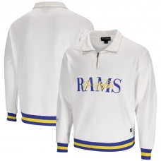 Unisex Los Angeles Rams The Wild Collective White Royal and Sol Collection Quarter-Zip Pullover Top