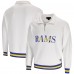 Unisex Los Angeles Rams The Wild Collective White Royal and Sol Collection Quarter-Zip Pullover Top