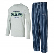 Seattle Seahawks Concepts Sport Petition Long Sleeve Top & Pants Sleep Set