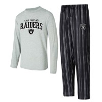 Las Vegas Raiders Concepts Sport Petition Long Sleeve Top & Pants Sleep Set
