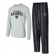 Las Vegas Raiders Concepts Sport Petition Long Sleeve Top & Pants Sleep Set
