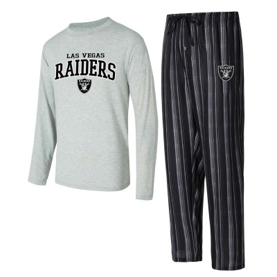 Las Vegas Raiders Concepts Sport Petition Long Sleeve Top & Pants Sleep Set