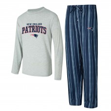 New England Patriots Concepts Sport Petition Long Sleeve Top & Pants Sleep Set