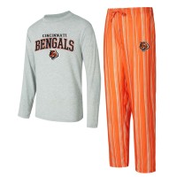 Cincinnati Bengals Concepts Sport Petition Long Sleeve Top & Pants Sleep Set