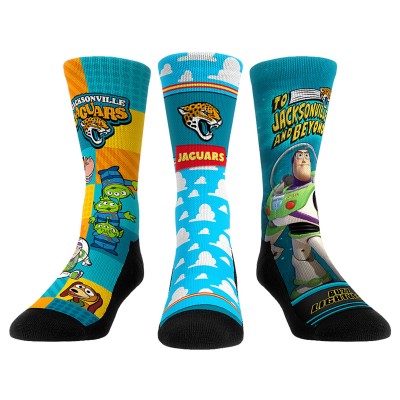 Unisex Jacksonville Jaguars Rock Em Socks Toy Story 3-Pack Crew Socks