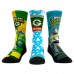 Unisex Green Bay Packers Rock Em Socks Toy Story 3-Pack Crew Socks