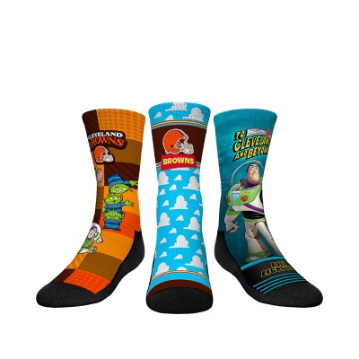 Подростковая Cleveland Browns Rock Em Socks Toy Story 3-Pack Crew Socks