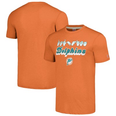 Футболка Unisex Miami Dolphins Homage Orange The NFL ASL Collection by Love Sign American Sign Language