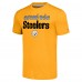 Футболка Pittsburgh Steelers Homage Unisex The NFL ASL Collection by Love Sign American Sign Language - Gold