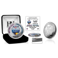 New York Giants vs. Carolina Panthers Highland Mint 2024 NFL Munich Game 39mm Silver Plated Coin