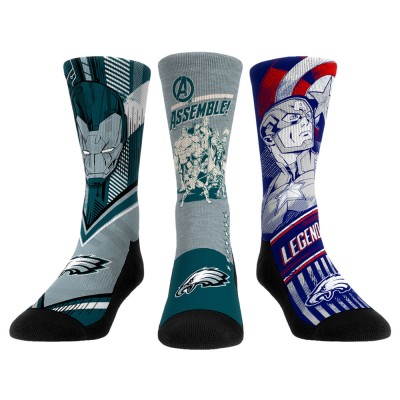 Три пары носков Philadelphia Eagles Rock Em Socks Unisex