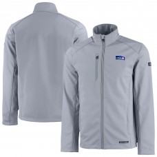 Seattle Seahawks Cutter & Buck Gray Evoke Eco Softshell Recycled Full-Zip Jacket