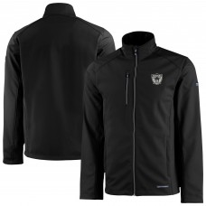 Las Vegas Raiders Cutter & Buck Black Evoke Eco Softshell Recycled Full-Zip Jacket