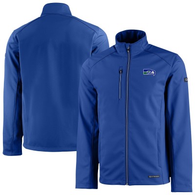 Seattle Seahawks Cutter & Buck Royal Evoke Eco Softshell Recycled Full-Zip Jacket