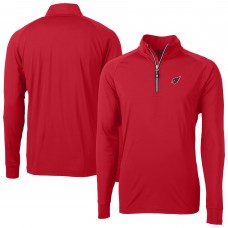 Arizona Cardinals Cutter & Buck Red Adapt Eco DryTec Raglan Quarter-Zip Jacket