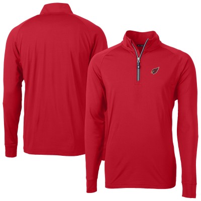 Arizona Cardinals Cutter & Buck Red Adapt Eco DryTec Raglan Quarter-Zip Jacket