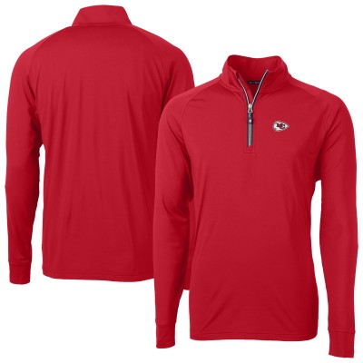 Кофта на короткой молнии Kansas City Chiefs Cutter & Buck  Adapt Eco DryTec Raglan - Red
