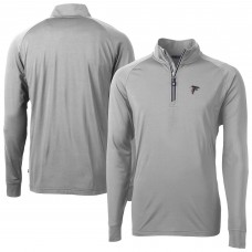 Кофта на короткой молнии Atlanta Falcons Cutter & Buck Gray Adapt Eco DryTec Raglan
